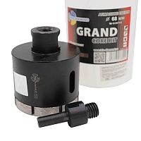 Коронка алмазная по керамограниту 68 мм TRIO-DIAMOND Серебряная пайка, мокрое сверление, GCB768  картинка